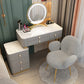 Solid Wood Makeup Counter Adjustable Mirror Vanity Dressing Table with Drawer