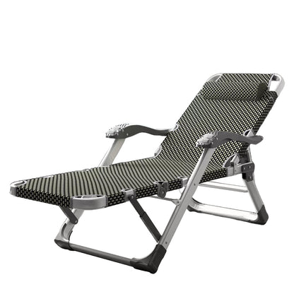 Silla reclinable plegable reclinable estándar con base de metal plateado