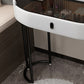 Mirrored Glass Makeup Counter Adjustable Mirror Vanity Dressing Table with Drawer