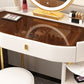 Mirrored Glass Makeup Counter Adjustable Mirror Vanity Dressing Table with Drawer