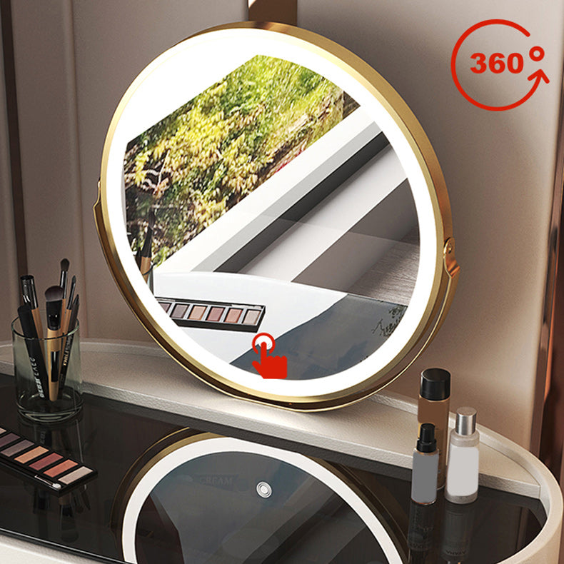 鏡のメイクアップカウンターライトミラーバニティドレッシングテーブル付きのドレッシングテーブル