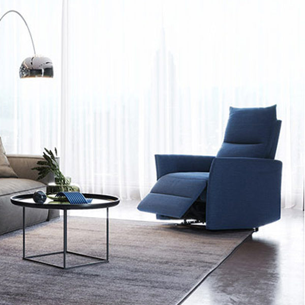 リネン標準リクライニングチェアソリッドカラー位置ロックリクライナーチェア