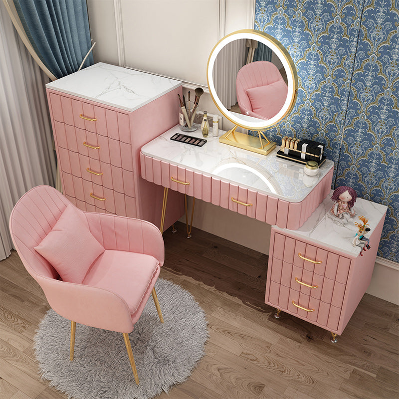 Slate Vanity Desk Removable Vanity Makeup Vanity Set for Bedroom Clearhalo 'Bedroom Furniture' 'furn' 'furn_makeup_vanities' 'Furniture' 'Makeup Vanities' 'makeup_vanities' 7617747