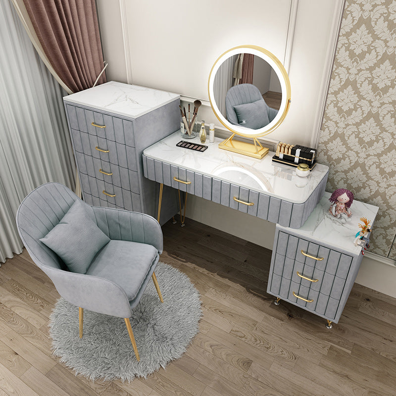 Slate Vanity Desk Removable Vanity Makeup Vanity Set for Bedroom Clearhalo 'Bedroom Furniture' 'furn' 'furn_makeup_vanities' 'Furniture' 'Makeup Vanities' 'makeup_vanities' 7617749