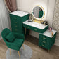 Slate Vanity Desk Removable Vanity Makeup Vanity Set for Bedroom Vanity&Mirror&Sideboard&Vanity Stool&5 Dressers 31"L x 16"W x 31"H Green Clearhalo 'Bedroom Furniture' 'furn' 'furn_makeup_vanities' 'Furniture' 'Makeup Vanities' 'makeup_vanities' 7617775