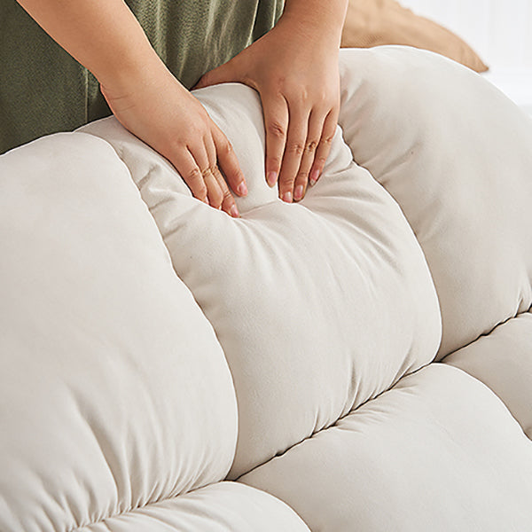 Modern Metal Frame Standard Recliner Solid Color Recliner Chair with Footrest Clearhalo 'Chairs & Seating' 'furn' 'furn_recliners' 'Furniture' 'Living Room Furniture' 'Recliners' 7617823