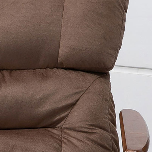 Houten frame standaard ligstoel vaste kleur ligstoel met ontlasting