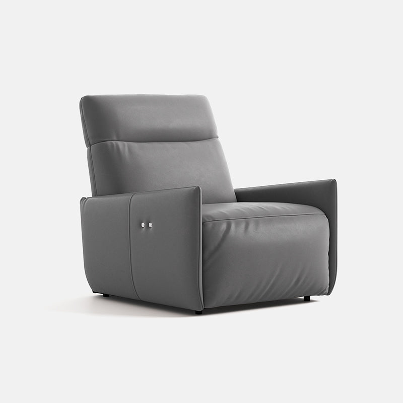 Solid Color Recliner Chair Metal Fram Swivel Rocker Standard Recliner Black Clearhalo 'Chairs & Seating' 'furn' 'furn_recliners' 'Furniture' 'Living Room Furniture' 'Recliners' 7617921