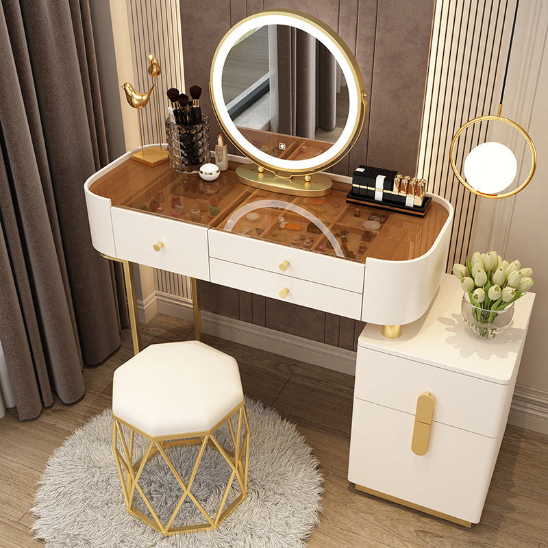 Glam Glam Vanity Driping da letto per camera da letto Scrivania con campeggio con cassetto