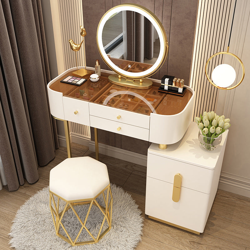 Glam Glam Vanity Driping da letto per camera da letto Scrivania con campeggio con cassetto