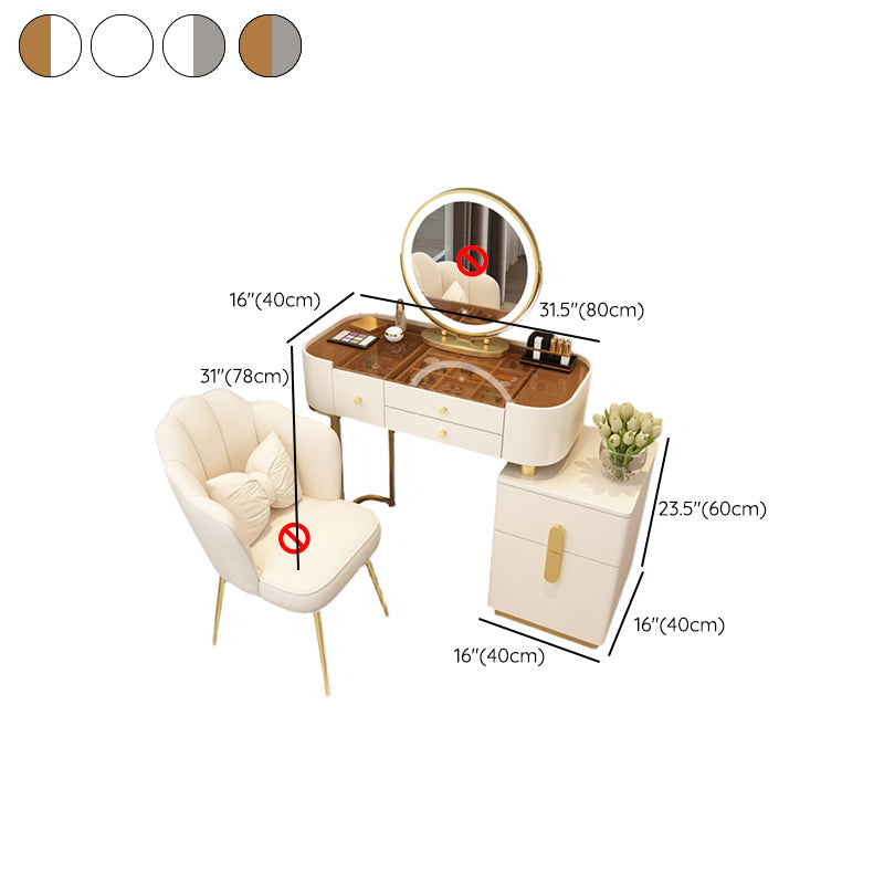 Glam Glam Vanity Driping da letto per camera da letto Scrivania con campeggio con cassetto