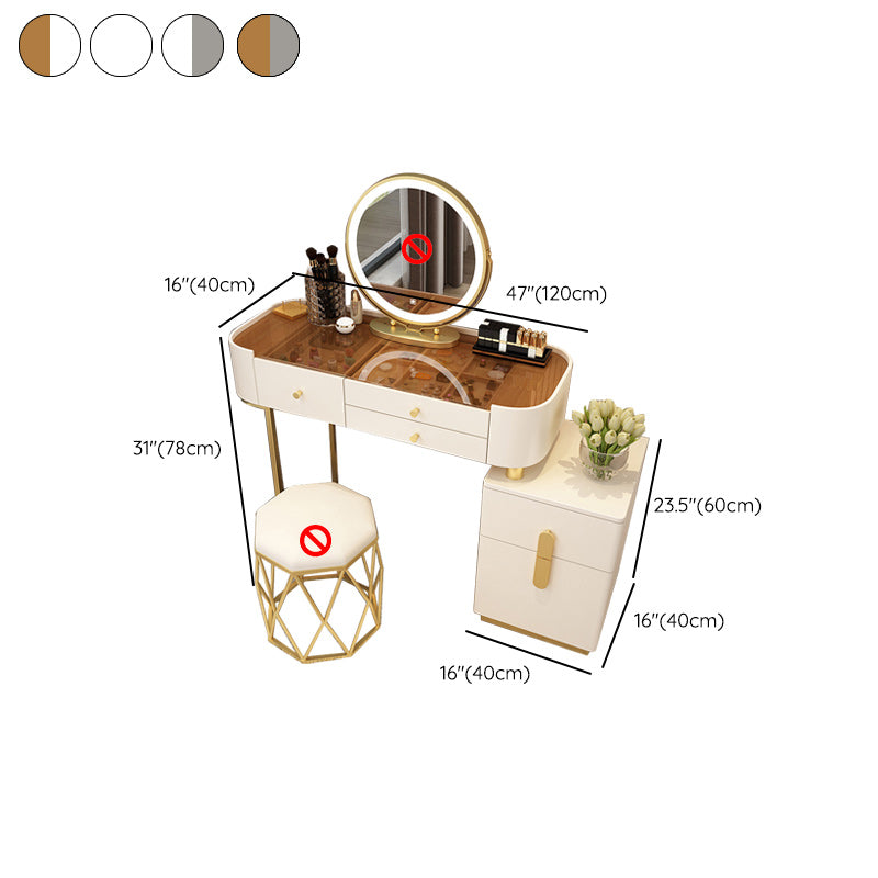 Glam Glam Vanity Driping da letto per camera da letto Scrivania con campeggio con cassetto