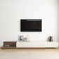 Wooden TV Stand Console Scandinavian Media Console with 3 Drawers 59"L x 16.5"W x 11"H Walnut White Right Angle Clearhalo 'furn' 'furn_tv_stands_entertainment_centers' 'Furniture' 'Living Room Furniture' 'TV Stands & Entertainment Centers' 'TV Stands & Media Storage Furniture' 'tv_stands_entertainment_centers' 7618177