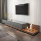 Wooden TV Stand Console Scandinavian Media Console with 3 Drawers 59"L x 16.5"W x 11"H Walnut + Gray Fillet Clearhalo 'furn' 'furn_tv_stands_entertainment_centers' 'Furniture' 'Living Room Furniture' 'TV Stands & Entertainment Centers' 'TV Stands & Media Storage Furniture' 'tv_stands_entertainment_centers' 7618192