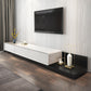 Wooden TV Stand Console Scandinavian Media Console with 3 Drawers 59"L x 16.5"W x 11"H Black-White Fillet Clearhalo 'furn' 'furn_tv_stands_entertainment_centers' 'Furniture' 'Living Room Furniture' 'TV Stands & Entertainment Centers' 'TV Stands & Media Storage Furniture' 'tv_stands_entertainment_centers' 7618196