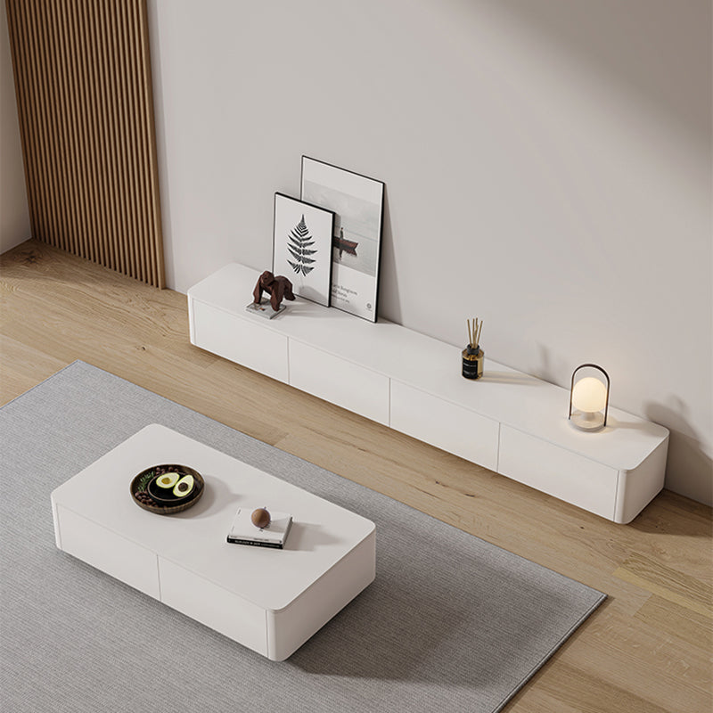 Wooden TV Stand Console Contemporary Media Console for Living Room