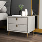 Mesa de acento de cuero Nightsand Modern Bedside Gabinet con cajones