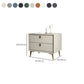 Leather Accent Table Nightstand Modern Bedside Cabinet with Drawers