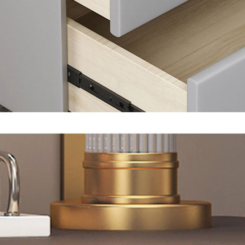 Comodino da tavolo da tavolo da notte moderno con 2 cassetti