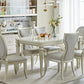 Glam Rectangle Dining Table White Faux Marble Tabletop for Home Clearhalo 'Dining Tables & Seating' 'Dining Tables' 'dining_table' 'furn' 'furn_dining_table' 'Furniture' 'Kitchen & Dining Furniture' 7618401