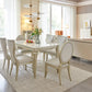 Glam Rectangle Dining Table White Faux Marble Tabletop for Home Clearhalo 'Dining Tables & Seating' 'Dining Tables' 'dining_table' 'furn' 'furn_dining_table' 'Furniture' 'Kitchen & Dining Furniture' 7618409