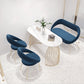 Glam White Faux Marble Top Kitchen Table with Gold Metal Legs