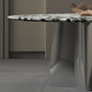 Glam Round Marble Top Dining Table with Metal Pedestal Base for Home Clearhalo 'Dining Tables & Seating' 'Dining Tables' 'dining_table' 'furn' 'furn_dining_table' 'Furniture' 'Kitchen & Dining Furniture' 7618462