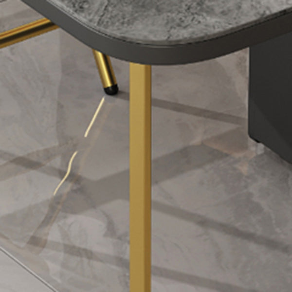 Modern Folding Dining Table Rectangle Wooden Top with Storage Clearhalo 'Dining Tables & Seating' 'Dining Tables' 'dining_table' 'furn' 'furn_dining_table' 'Furniture' 'Kitchen & Dining Furniture' 7618474