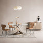Modern Round Marble Top Dining Table with Metal Pedestal Base Clearhalo 'Dining Tables & Seating' 'Dining Tables' 'dining_table' 'furn' 'furn_dining_table' 'Furniture' 'Kitchen & Dining Furniture' 7618507