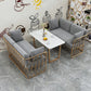 Glam Kitchen Table with Faux Marble Top Gold Metal Legs for Home Clearhalo 'Dining Tables & Seating' 'Dining Tables' 'dining_table' 'furn' 'furn_dining_table' 'Furniture' 'Kitchen & Dining Furniture' 7618518