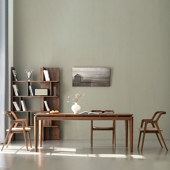 Modern Rectangle Dinner Table Brown Solid Wood Tabletop for Living Room Clearhalo 'Dining Tables & Seating' 'Dining Tables' 'dining_table' 'furn' 'furn_dining_table' 'Furniture' 'Kitchen & Dining Furniture' 7618543
