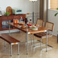 Modern Rectangle Dining Table with Stainless Steel Leg for Living Room Clearhalo 'Dining Tables & Seating' 'Dining Tables' 'dining_table' 'furn' 'furn_dining_table' 'Furniture' 'Kitchen & Dining Furniture' 7618560