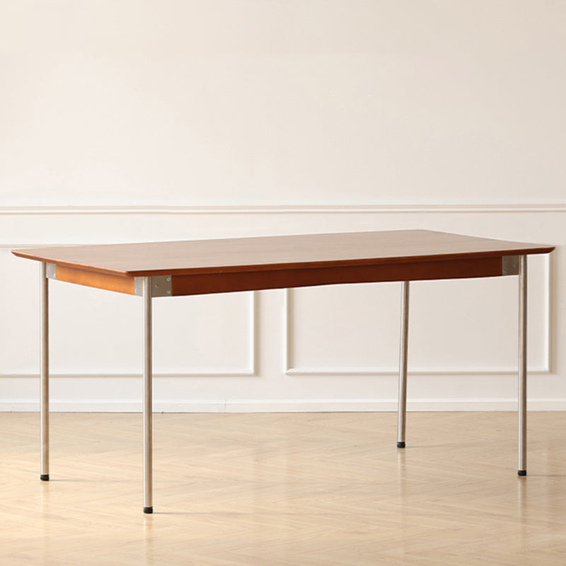 Modern Rectangle Dining Table with Stainless Steel Leg for Living Room Natural Without Chairs Clearhalo 'Dining Tables & Seating' 'Dining Tables' 'dining_table' 'furn' 'furn_dining_table' 'Furniture' 'Kitchen & Dining Furniture' 7618561