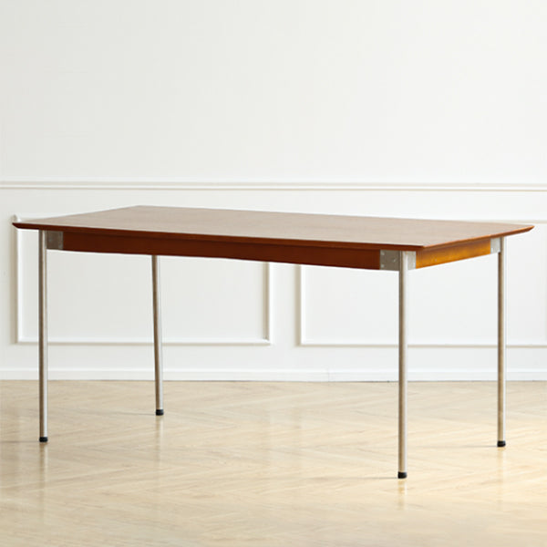Modern Rectangle Dining Table with Stainless Steel Leg for Living Room Clearhalo 'Dining Tables & Seating' 'Dining Tables' 'dining_table' 'furn' 'furn_dining_table' 'Furniture' 'Kitchen & Dining Furniture' 7618562
