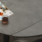 Round Extendable Dining Table Modern Stone Tabletop with Solid Wood Legs Clearhalo 'Dining Tables & Seating' 'Dining Tables' 'dining_table' 'furn' 'furn_dining_table' 'Furniture' 'Kitchen & Dining Furniture' 7618579
