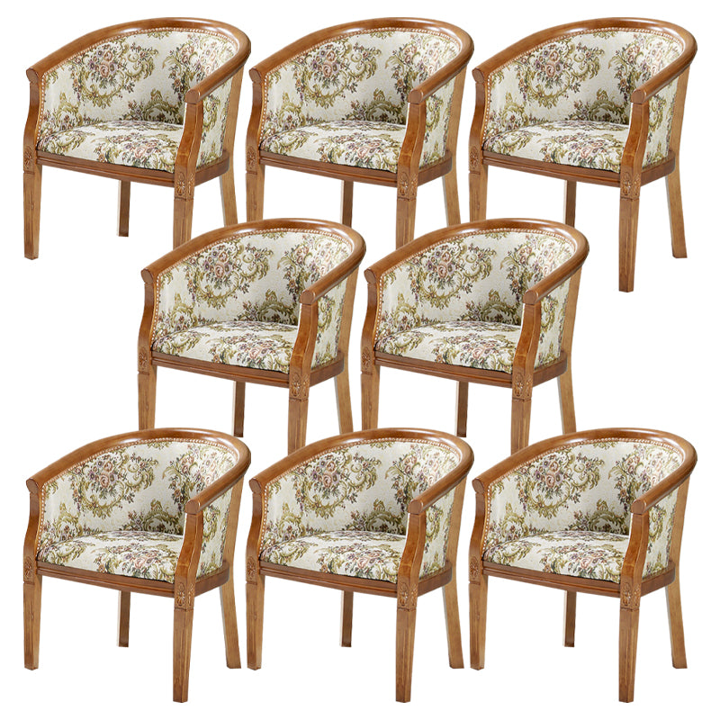 Traditioneller Esstuhlstuhl gepolsterte massive Holzarmstuhl für Hotel