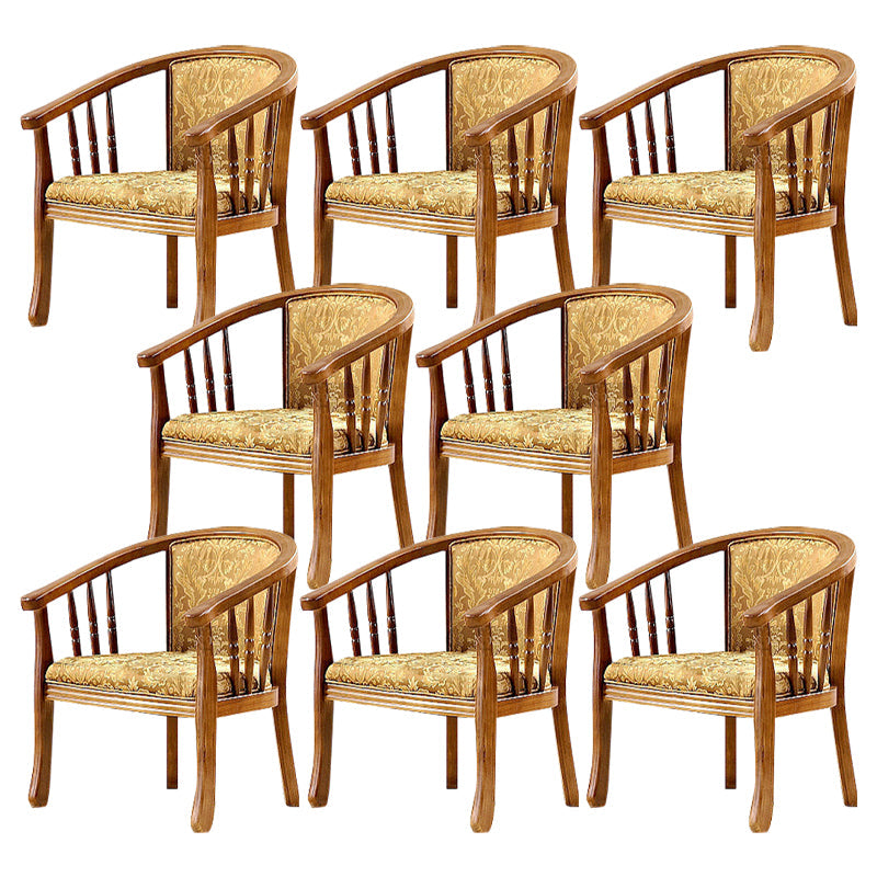 Traditioneller Esstuhlstuhl gepolsterte massive Holzarmstuhl für Hotel