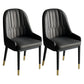Glam Style Dining Chair Leather Parsons Side Chair for Living Room Black 2 Piece Set Clearhalo 'Dining Chairs' 'Dining Tables & Seating' 'dining_chair' 'furn' 'furn_dining_chair' 'Furniture' 'Kitchen & Dining Furniture' 7618649