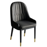 Glam Style Dining Chair Leather Parsons Side Chair for Living Room Clearhalo 'Dining Chairs' 'Dining Tables & Seating' 'dining_chair' 'furn' 'furn_dining_chair' 'Furniture' 'Kitchen & Dining Furniture' 7618654