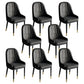 Glam Style Dining Chair Leather Parsons Side Chair for Living Room Black 8 Piece Set Clearhalo 'Dining Chairs' 'Dining Tables & Seating' 'dining_chair' 'furn' 'furn_dining_chair' 'Furniture' 'Kitchen & Dining Furniture' 7618655