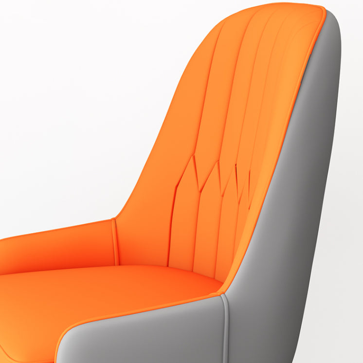 Glam Style Dining Chair Leather Parsons Side Chair for Living Room Clearhalo 'Dining Chairs' 'Dining Tables & Seating' 'dining_chair' 'furn' 'furn_dining_chair' 'Furniture' 'Kitchen & Dining Furniture' 7618657