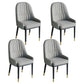 Glam Style Dining Chair Leather Parsons Side Chair for Living Room Grey 4 Piece Set Clearhalo 'Dining Chairs' 'Dining Tables & Seating' 'dining_chair' 'furn' 'furn_dining_chair' 'Furniture' 'Kitchen & Dining Furniture' 7618660