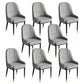 Glam Style Dining Chair Leather Parsons Side Chair for Living Room Grey 8 Piece Set Clearhalo 'Dining Chairs' 'Dining Tables & Seating' 'dining_chair' 'furn' 'furn_dining_chair' 'Furniture' 'Kitchen & Dining Furniture' 7618663