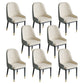 Glam Style Dining Chair Leather Parsons Side Chair for Living Room White 8 Piece Set Clearhalo 'Dining Chairs' 'Dining Tables & Seating' 'dining_chair' 'furn' 'furn_dining_chair' 'Furniture' 'Kitchen & Dining Furniture' 7618668