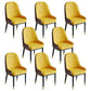 Glam Style Dining Chair Leather Parsons Side Chair for Living Room Yellow 8 Piece Set Clearhalo 'Dining Chairs' 'Dining Tables & Seating' 'dining_chair' 'furn' 'furn_dining_chair' 'Furniture' 'Kitchen & Dining Furniture' 7618672