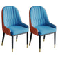 Glam Style Dining Chair Leather Parsons Side Chair for Living Room Blue 2 Piece Set Clearhalo 'Dining Chairs' 'Dining Tables & Seating' 'dining_chair' 'furn' 'furn_dining_chair' 'Furniture' 'Kitchen & Dining Furniture' 7618677
