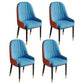 Glam Style Dining Chair Leather Parsons Side Chair for Living Room Blue 4 Piece Set Clearhalo 'Dining Chairs' 'Dining Tables & Seating' 'dining_chair' 'furn' 'furn_dining_chair' 'Furniture' 'Kitchen & Dining Furniture' 7618678