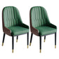 Glam Style Dining Chair Leather Parsons Side Chair for Living Room Green 2 Piece Set Clearhalo 'Dining Chairs' 'Dining Tables & Seating' 'dining_chair' 'furn' 'furn_dining_chair' 'Furniture' 'Kitchen & Dining Furniture' 7618681