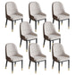 Glam Style Dining Chair Leather Parsons Side Chair for Living Room White-Brown 8 Piece Set Clearhalo 'Dining Chairs' 'Dining Tables & Seating' 'dining_chair' 'furn' 'furn_dining_chair' 'Furniture' 'Kitchen & Dining Furniture' 7618688