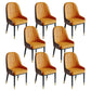 Glam Style Dining Chair Leather Parsons Side Chair for Living Room Orange 8 Piece Set Clearhalo 'Dining Chairs' 'Dining Tables & Seating' 'dining_chair' 'furn' 'furn_dining_chair' 'Furniture' 'Kitchen & Dining Furniture' 7618692